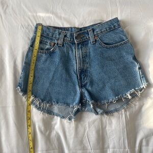jordache cut off denim jort shorts